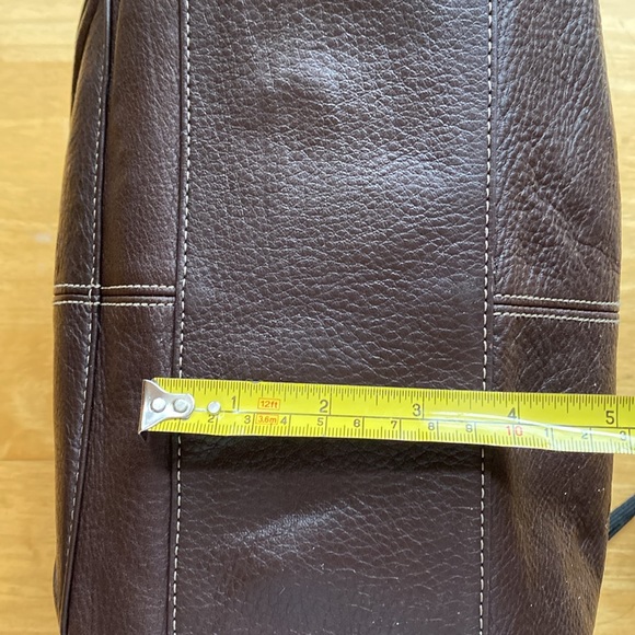 Coach purse bag F-19044 leather brown 12(14)x9x4” pre-owned - Picture 13 of 17